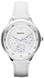 Fossil Multifunction Biały/Skóra Ø38.5 mm ES3242