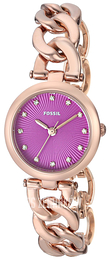 Fossil Lila Purpurowy/Stal w kolorze różowego złota Ø28 mm ES3574