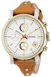 Fossil Boyfriend Srebrny/Skóra Ø38 mm ES3615