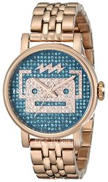 Fossil Niebieski/Stal w kolorze różowego złota Ø38 mm ES3663