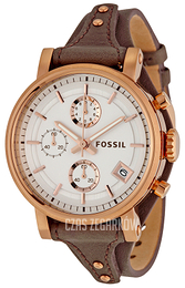 Fossil Srebrny/Skóra Ø37 mm ES3818