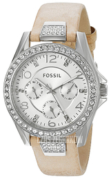 Fossil Riley Srebrny/Skóra Ø38 mm ES3889