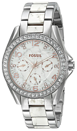 Fossil Biały/Stal Ø38 mm ES3973