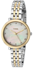Fossil Jacqueline Biały/Stal w odcieniu złota Ø26 mm ES4030