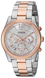 Fossil Boyfriend Biały/Stal w kolorze różowego złota Ø39 mm ES4135