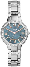 Fossil Virginia Niebieski/Stal Ø30 mm ES4327
