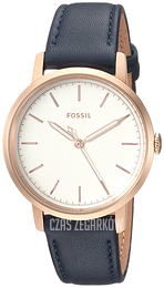 Fossil Srebrny/Skóra Ø34 mm ES4338