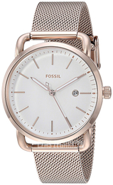 Fossil Biały/Stal w kolorze różowego złota Ø34 mm ES4349