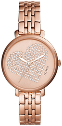 Fossil Jacqueline Różowe złoto/Stal w kolorze różowego złota Ø36 mm ES4350