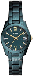 Fossil Zielony/Stal Ø32 mm ES4408