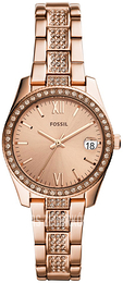 Fossil Scarlette Mini Różowe złoto/Stal w kolorze różowego złota Ø32 mm ES4509