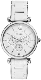 Fossil Biały/Guma Ø38 mm ES4605