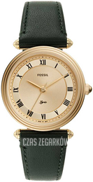 Fossil Żółte złoto/Skóra Ø32 mm ES4705