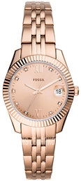 Fossil Scarlette Mini Różowe złoto/Stal w kolorze różowego złota Ø32 mm ES4898