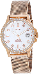 Fossil Fb-01 Biały/Stal w kolorze różowego złota Ø36 mm ES4999