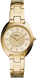 Fossil Gabby Biały/Stal w odcieniu złota Ø34 mm ES5071