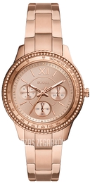 Fossil Stella Różowe złoto/Stal w kolorze różowego złota Ø37 mm ES5106