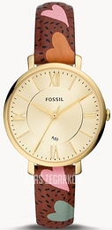 Fossil Jacqueline Zloty/Skóra Ø36 mm ES5169