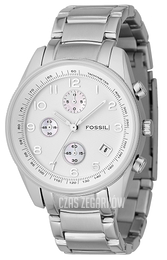 Fossil Chronograph Biały/Stal Ø40 mm FS4393