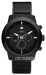 Fossil Dress Czarny/Stal Ø45 mm FS4531