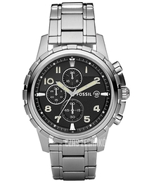 Fossil Dean Czarny/Stal Ø45 mm FS4542