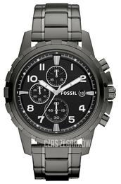 Fossil Dean Czarny/Stal Ø45 mm FS4721