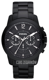Fossil Grant Czarny/Stal Ø44 mm FS4723
