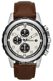 Fossil Dean Biały/Skóra Ø45 mm FS4829