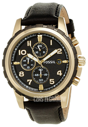 Fossil Czarny/Skóra Ø45 mm FS4830