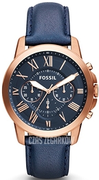 Fossil Grant Niebieski/Skóra Ø44 mm FS4835
