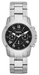 Fossil Grant Czarny/Stal Ø38 mm FS4841