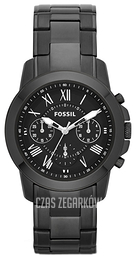 Fossil Grant Czarny/Stal Ø38 mm FS4843
