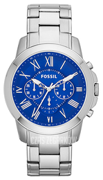 Fossil Grant Niebieski/Stal Ø44 mm FS4844