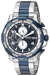 Fossil Dean Niebieski/Stal Ø45 mm FS5149
