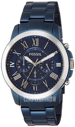 Fossil Grant Niebieski/Stal Ø44 mm FS5230