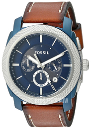 Fossil Machine Niebieski/Skóra Ø45 mm FS5232