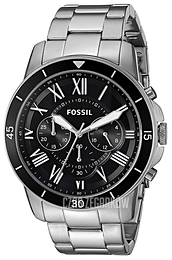 Fossil Grant Czarny/Stal Ø44 mm FS5236