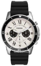 Fossil Grant Biały/Guma Ø44 mm FS5240