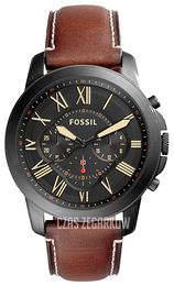 Fossil Dress Czarny/Skóra Ø44 mm FS5241