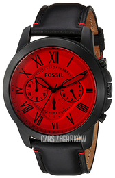 Fossil Grant Czerwony/Skóra Ø44 mm FS5242