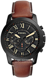 Fossil Chronograph Czarny/Skóra Ø44 mm FS5335