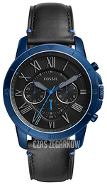 Fossil Grant Czarny/Skóra Ø44 mm FS5342