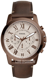 Fossil Grant Beżowy/Skóra Ø44 mm FS5344