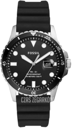 Fossil Czarny/Guma Ø42 mm FS5660