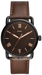 Fossil Copeland Czarny/Skóra Ø42 mm FS5666