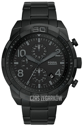 Fossil Bronson Czarny/Stal Ø50 mm FS5712