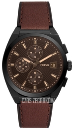 Fossil Everett Chronograph Czarny/Skóra Ø42 mm FS5798