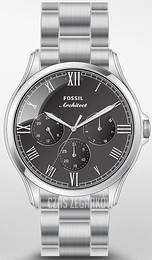 Fossil ARC-02 Czarny/Stal Ø44 mm FS5801