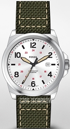 Fossil Bronson Srebrny/Tkanina Ø40 mm FS5918