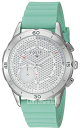 Fossil Grant Biały/Guma Ø40 mm FTW1134